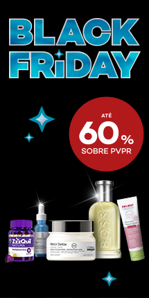 Campanha Black Friday com destaque promocional at&eacute; 60% sobre pre&ccedil;o de Venda ao P&uacute;blico Recomendado